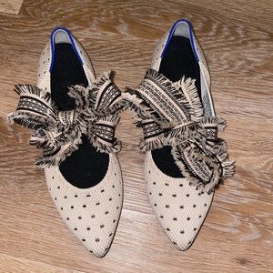 Rothy’s Black Dot Bow Flats Size 7.5